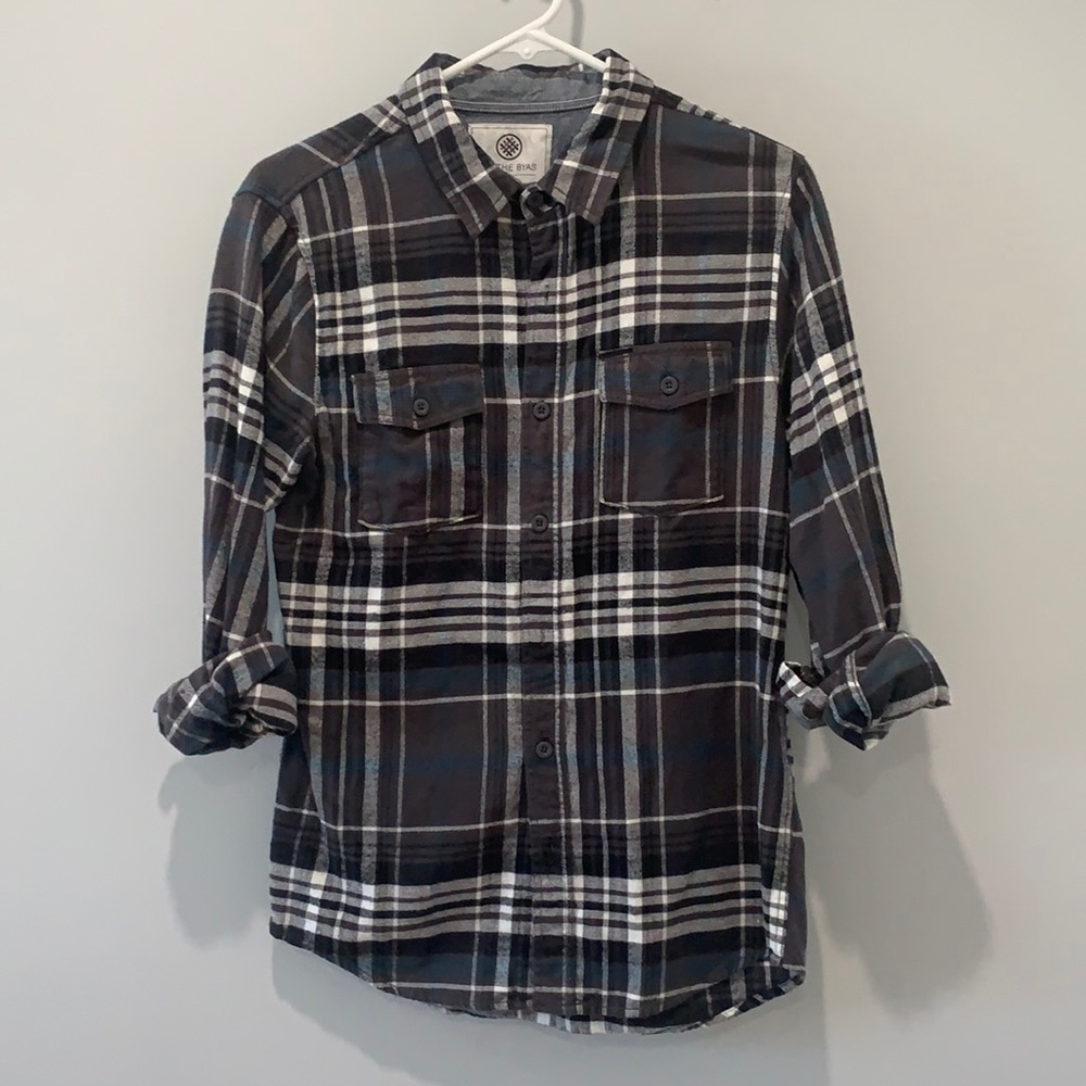 On The Byas Men’s Long Sleeve Flannel Shirt